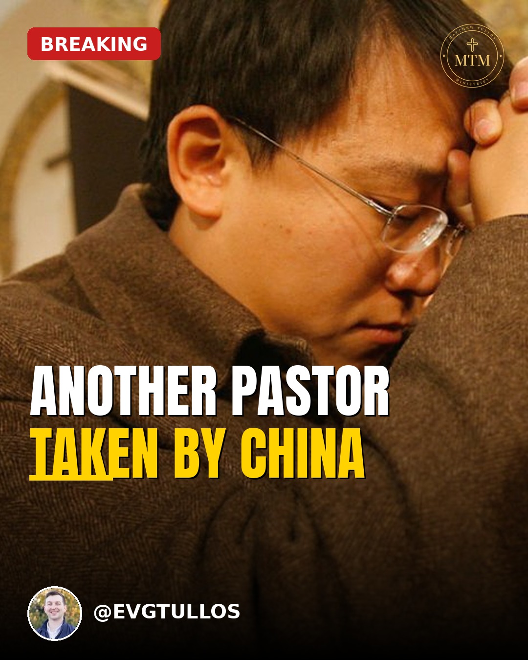 Another Pastor Taken by China
