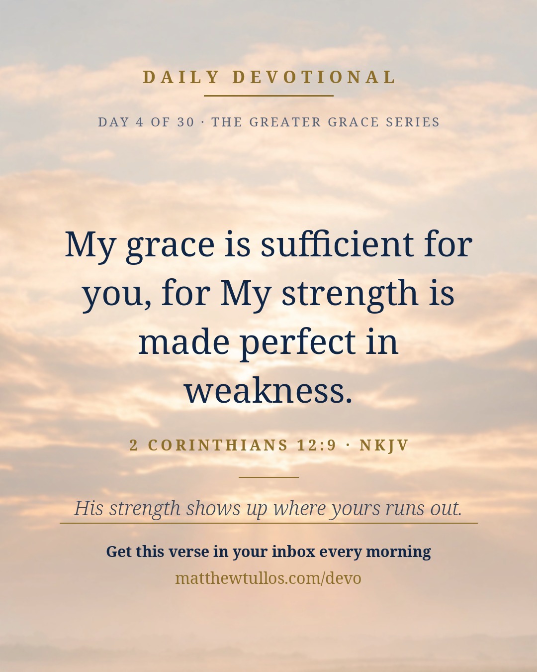 Grace in Weakness